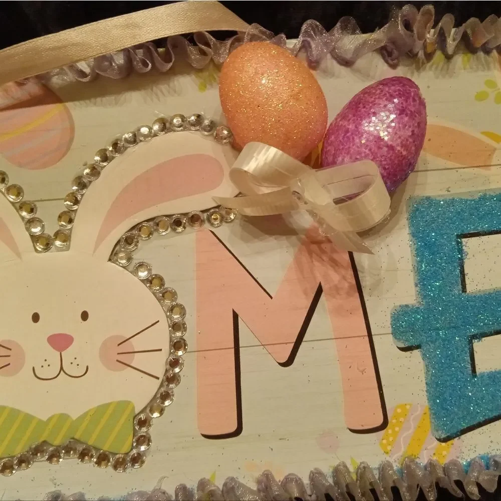 EASTER Hand Embellished Easter Door Hanger 18.5